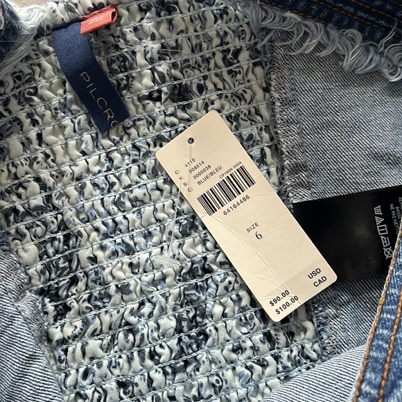 Pilcro Seamed Denim Top NWT - Picture 6 of 7